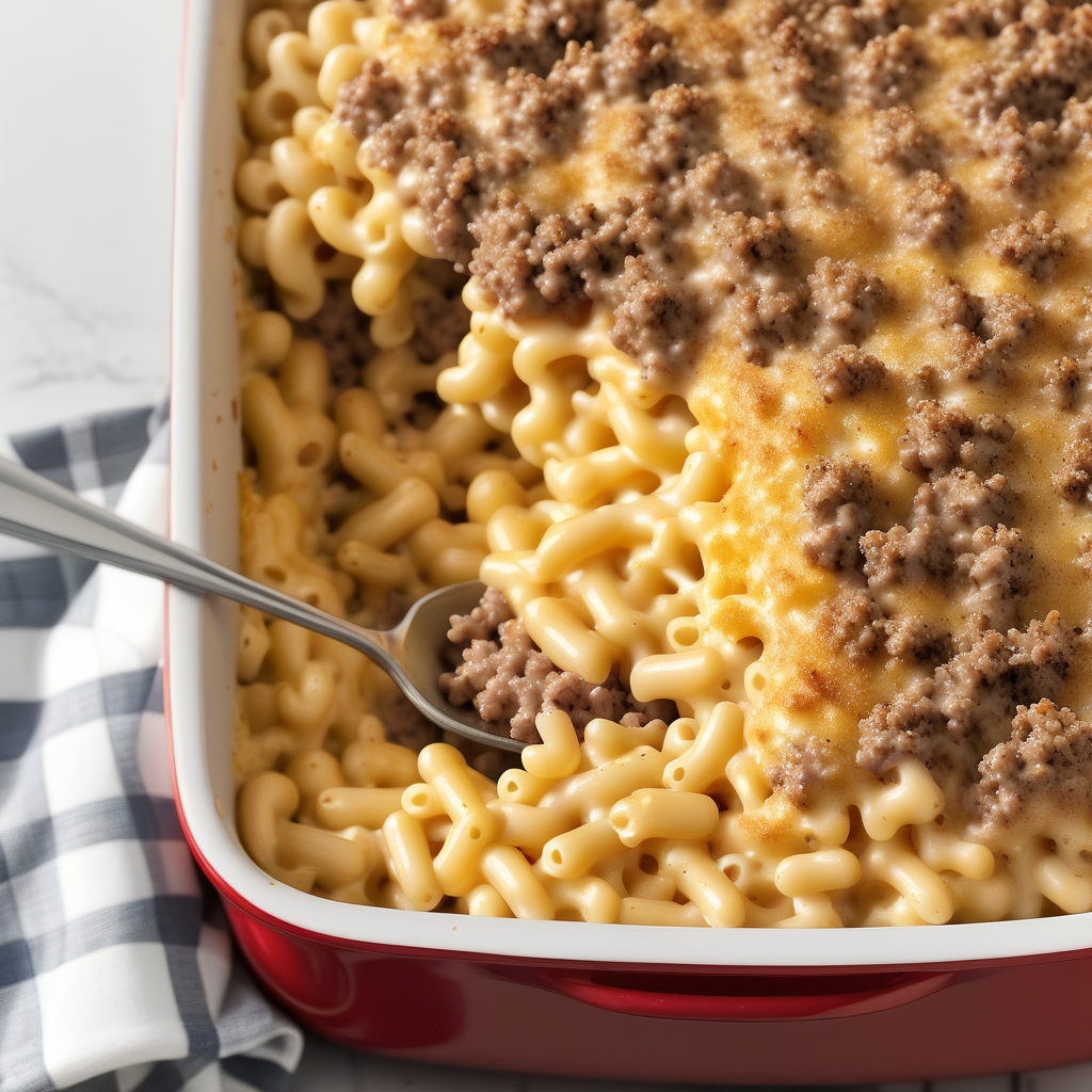 mac and cheese ground beef