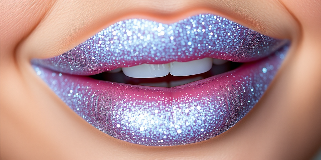 Ethereal "Starlight Silver" lip topper adds a celestial touch to any lip color with its fine, reflective particles, creating a mesmerizing, twinkling effect