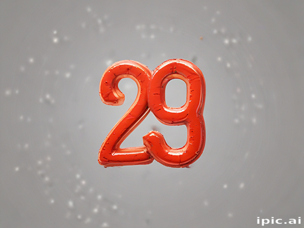 Celebrating a Special Occasion with a Bright Red Number Twenty-Nine Balloon