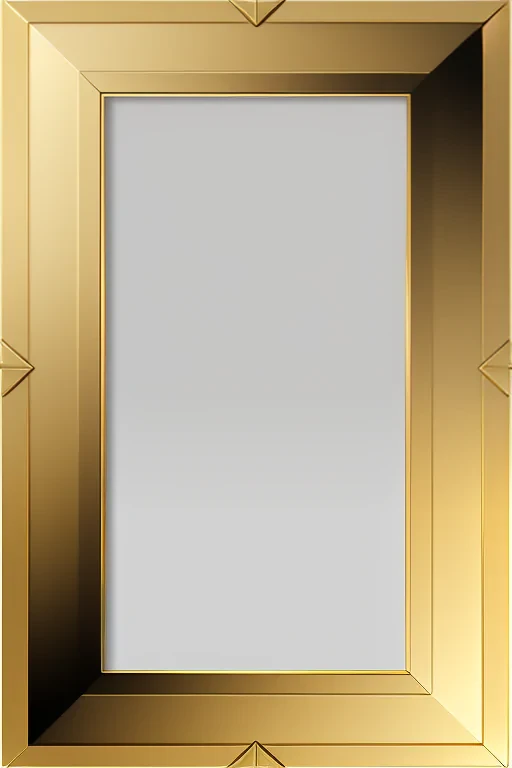 rectangle gold frame png