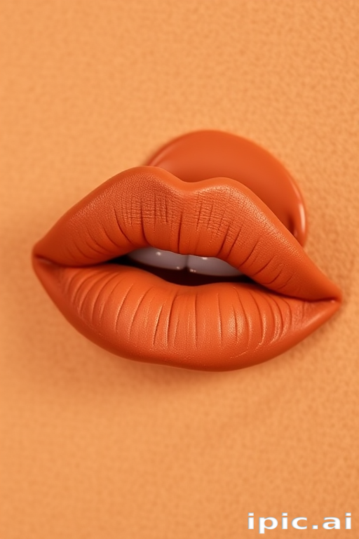 Earthy terracotta liquid lip with a suede-like texture, titled "Desert Mirage," featuring long-wearing properties and a comfortable matte finish, complementing bohemian-inspired styles