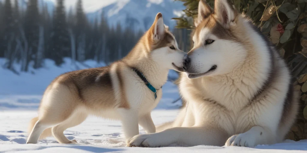 alaskan husky shepherd