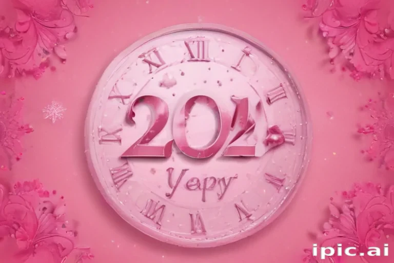 pink happy new year 2024