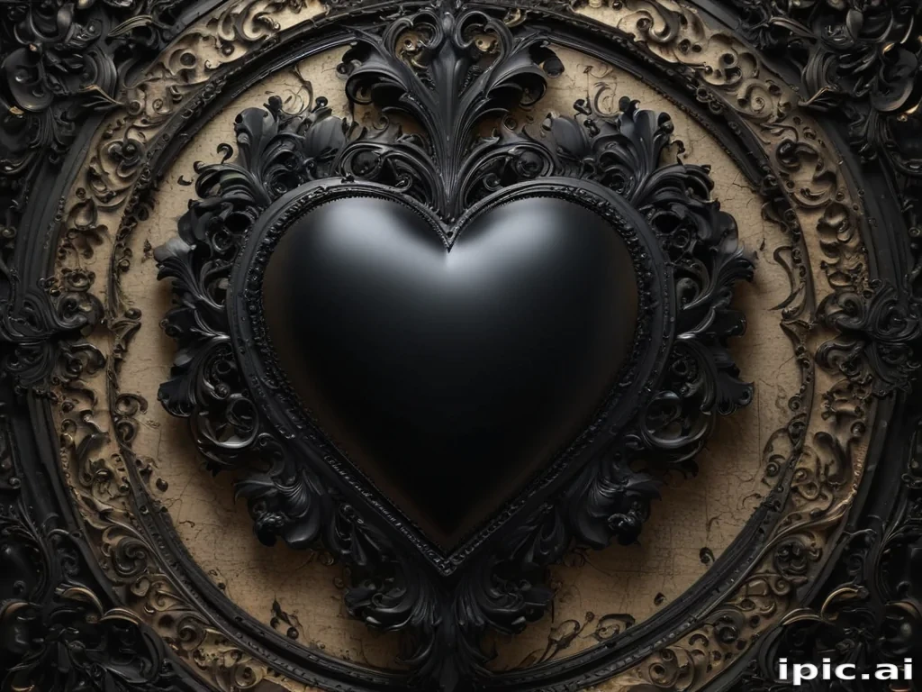 wallpaper black heart