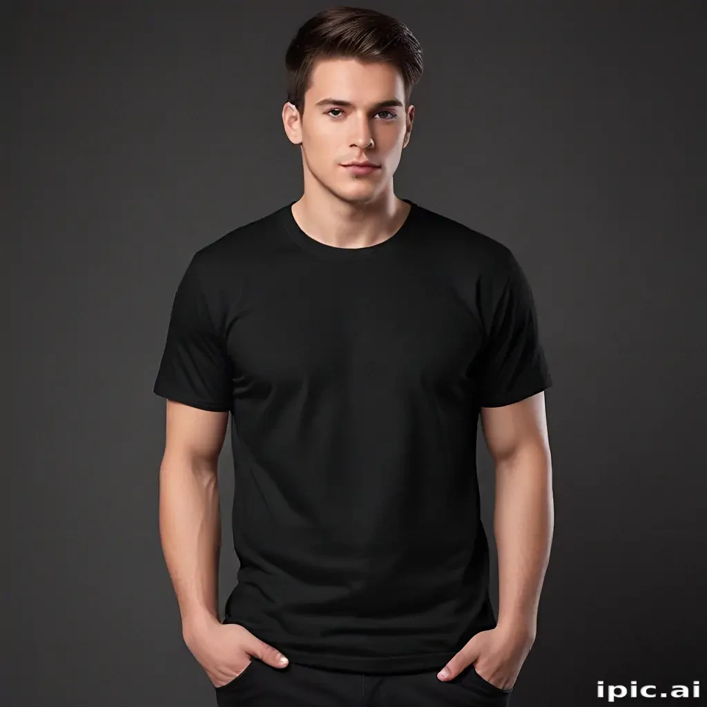 black t shirt mockup free