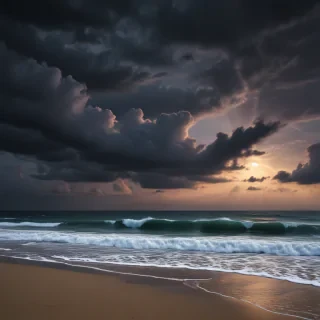 dark beach wallpaper