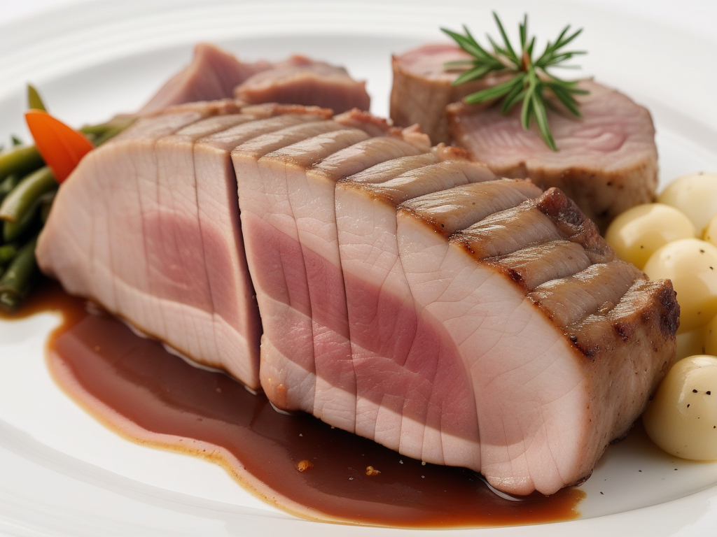 thick slice of pork or lamb