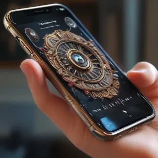 phone with hand