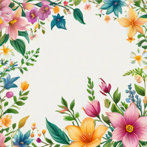 transparent floral border