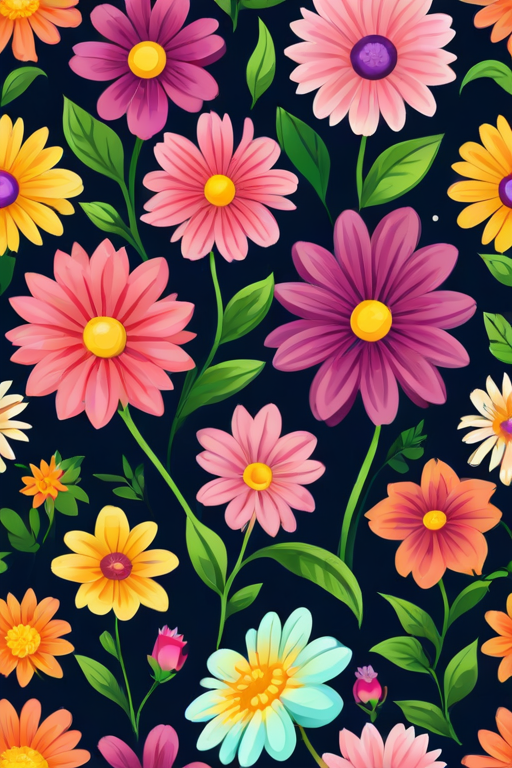cartoon flowers png