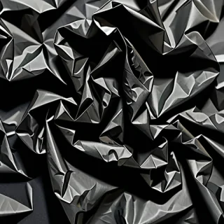 crinkled black paper