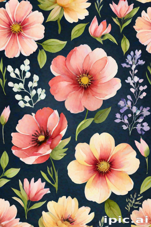 clipart watercolor flowers