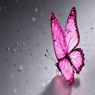 glitter pink butterfly wallpaper
