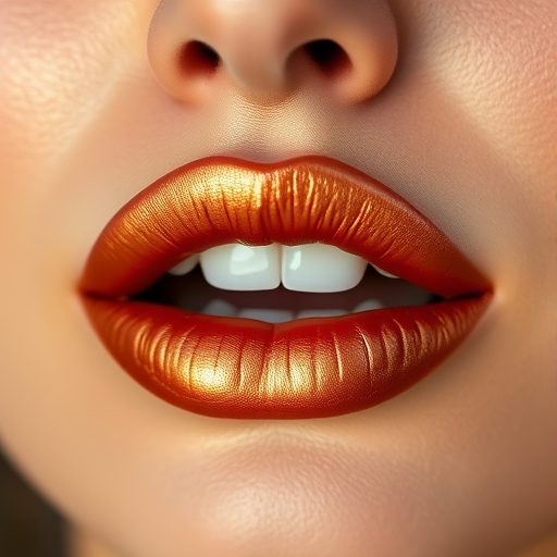 Metallic Bronze Goddess lip style showcases a rich, warm metallic sheen that complements sun-kissed skin and adds a touch of glamour to any look