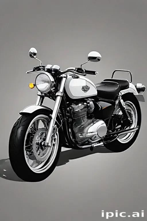 motorcycle clipart black and white