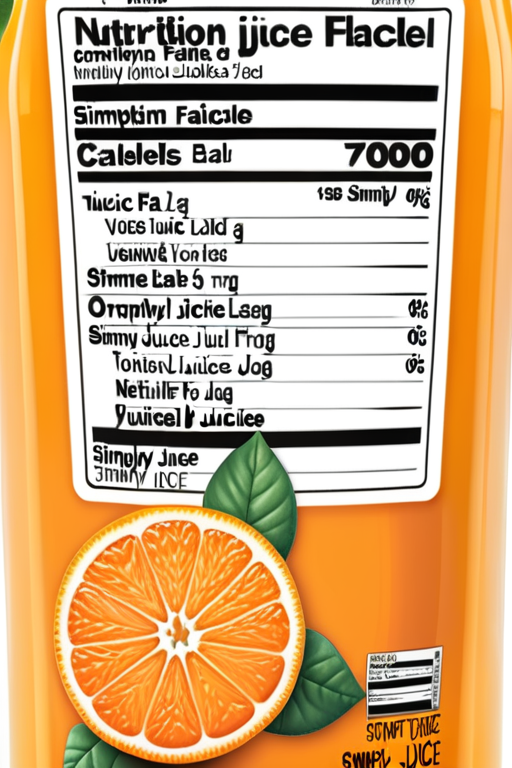 simply orange juice nutrition label