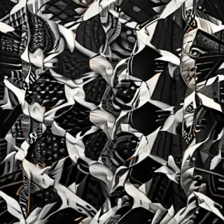 black with white pattern