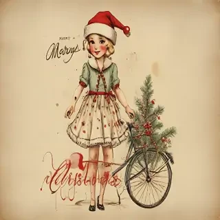 vintage merry christmas