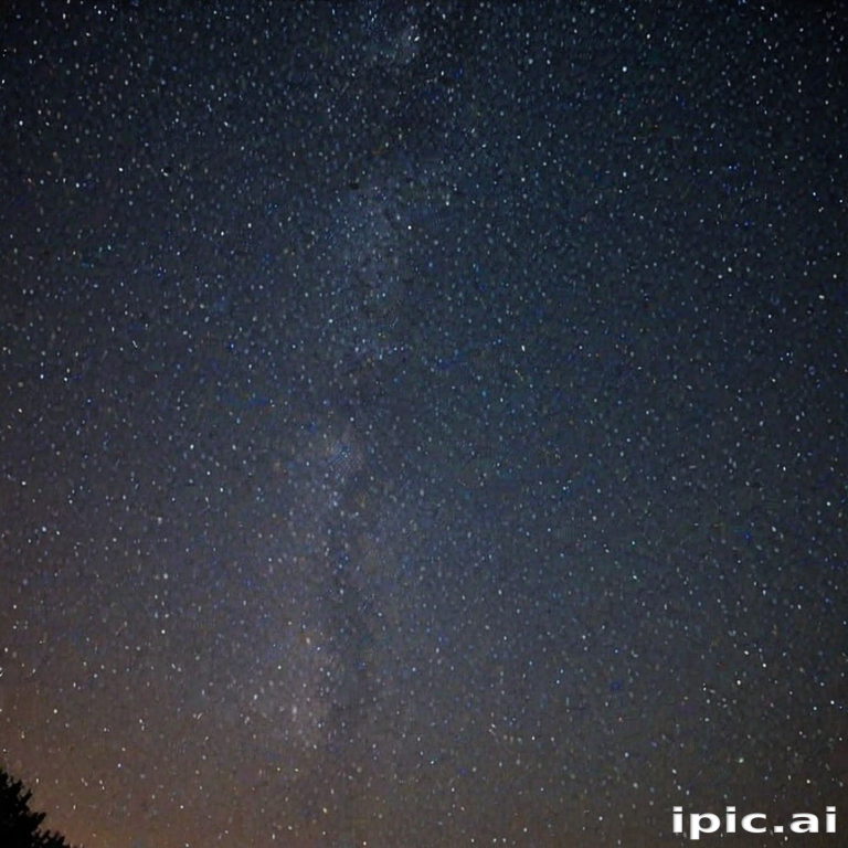 Stunning Night Sky Filled with Stars and the Milky Way Galaxy