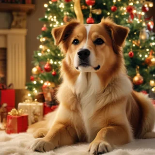 christmas wallpaper dog