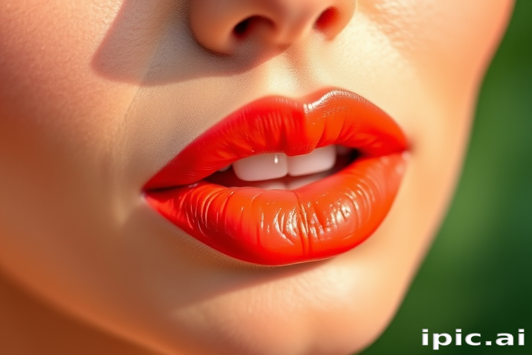 Sun-kissed Coral Crush lip color offering a vibrant orange-pink hue, dewy finish, and color-adapting technology, ideal for summer and tropical-inspired looks