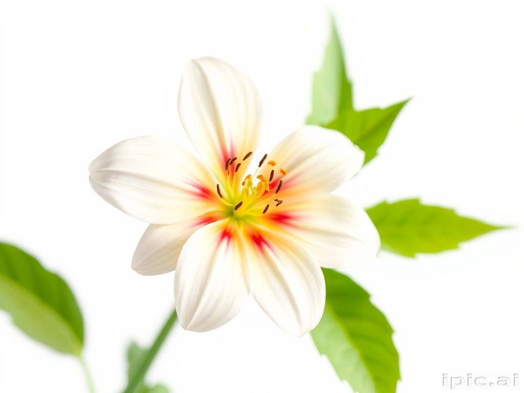 flower on white background