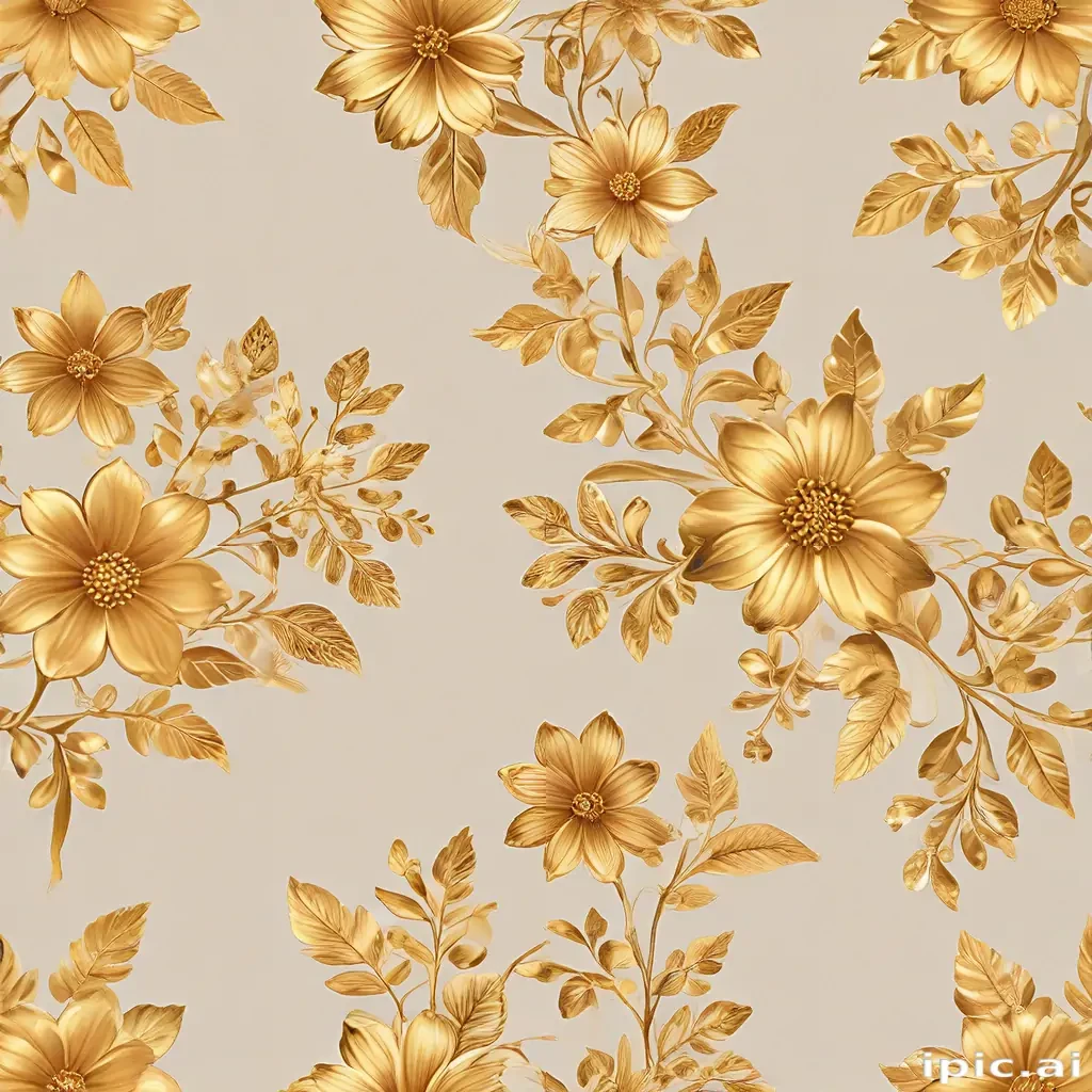 gold flowers png