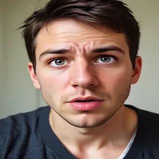 frustrated face