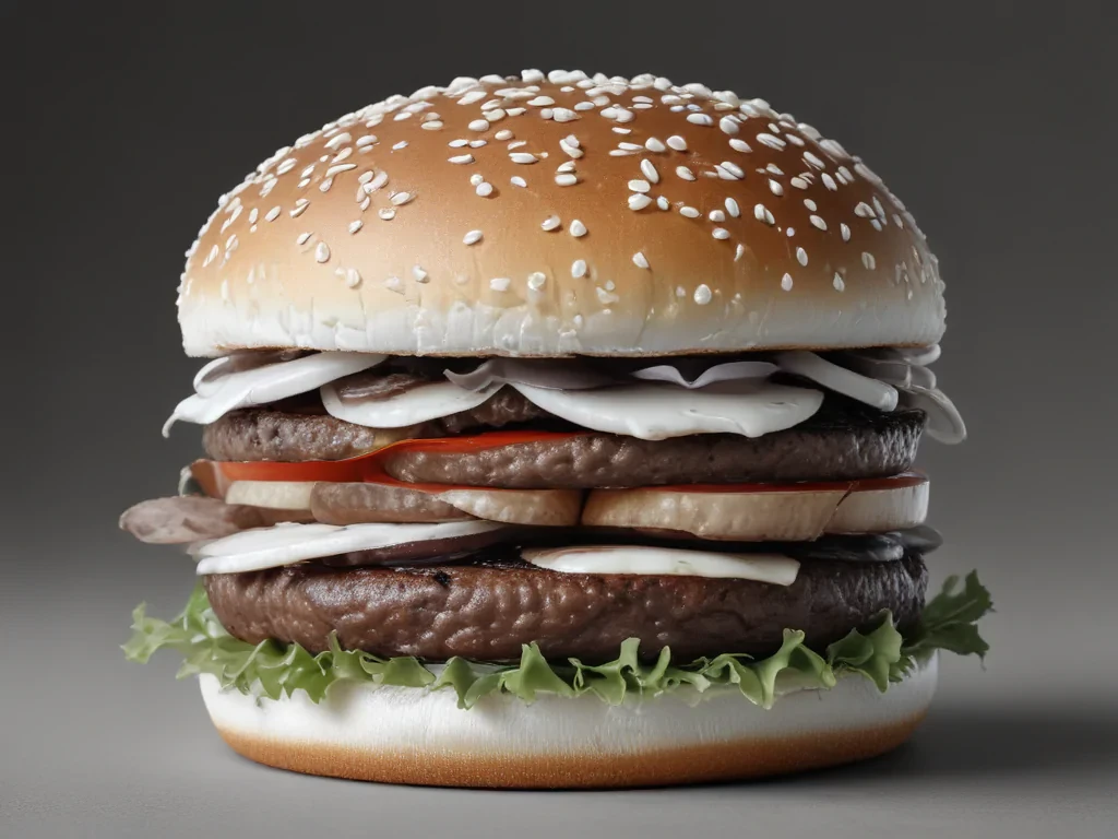 hamburger clipart black and white