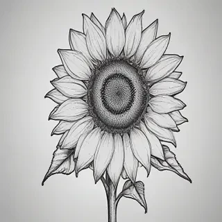 sunflower outline