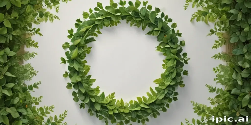 circle with leaves