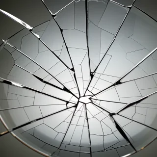cracked glass transparent