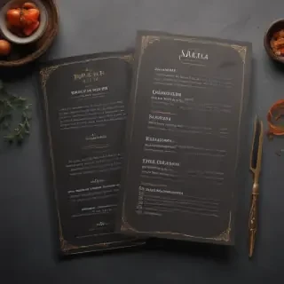menu mock up