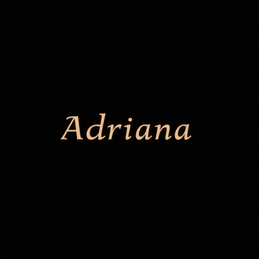 logo design, of name "Adriana", black background