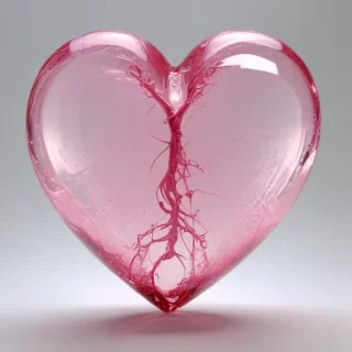transparent pink heart