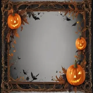 halloween border transparent
