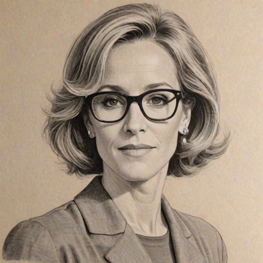 Elegant Felicity Huffman, pencil sketch, portrait of Fetching woman 1956s in glasses, hair style beatnik, outline, clear lines, fine lines, 8k