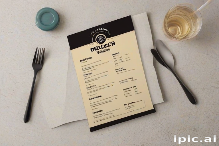 restaurant menu mockup