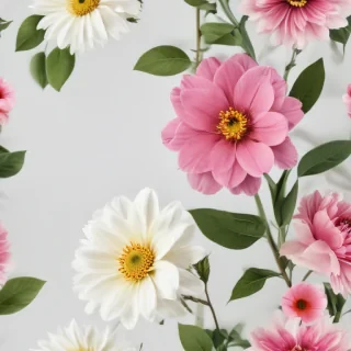 flowers with white background