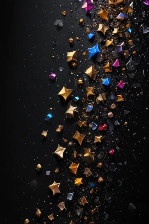 glitter on black background