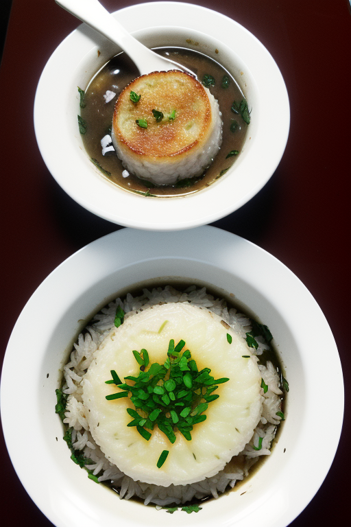 rice dish with french onion soup