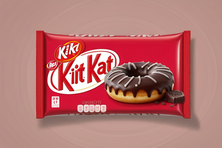 kit kat chocolate frosted donut