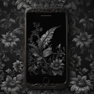 black wallpaper phone