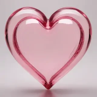 transparent pink heart