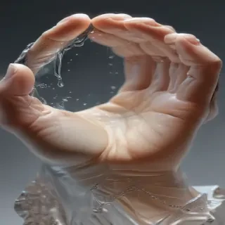 transparent prayer hand