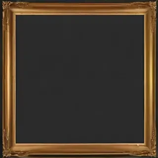 rectangle gold frame png