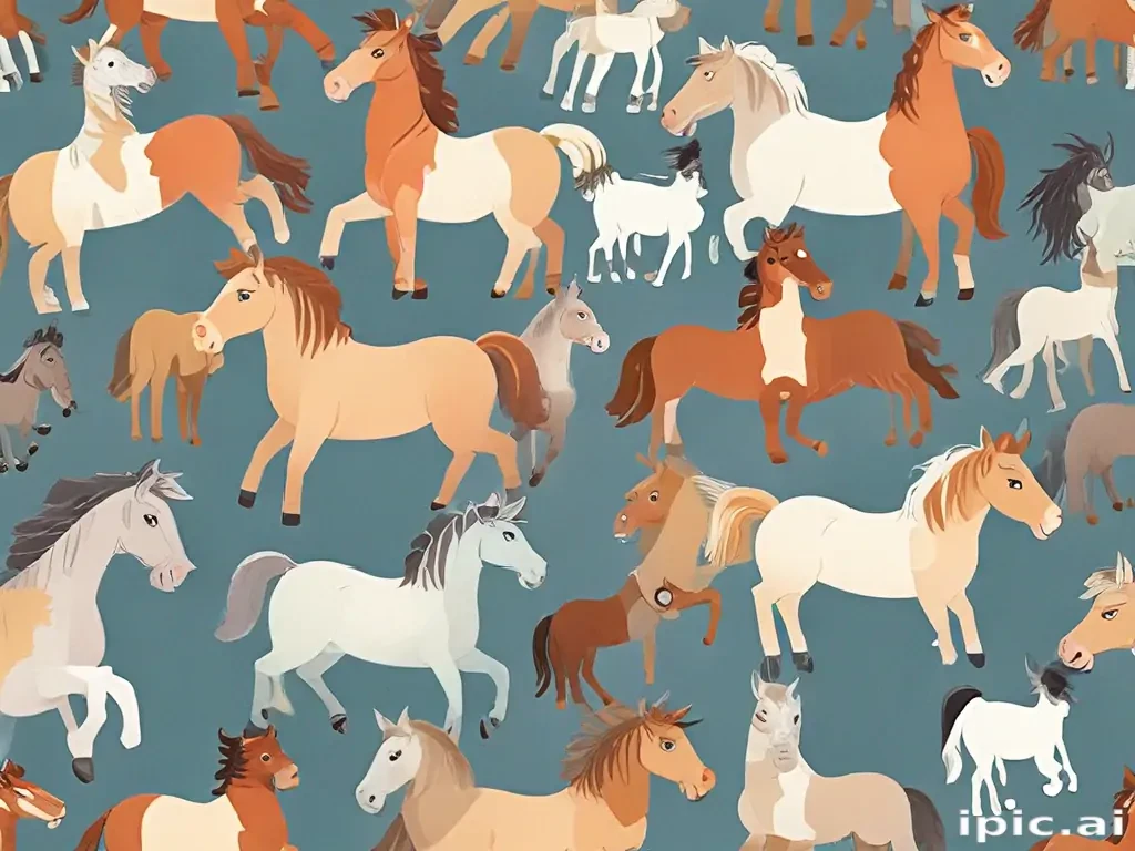 cartoon horses