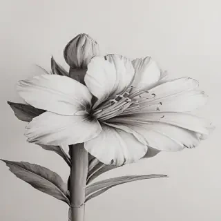 flower pencil drawing
