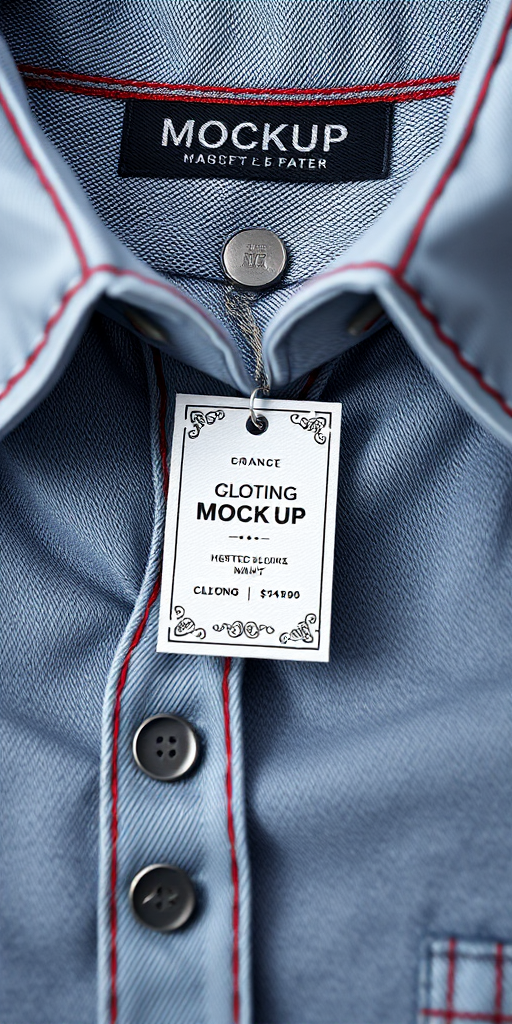 clothing tag mockup