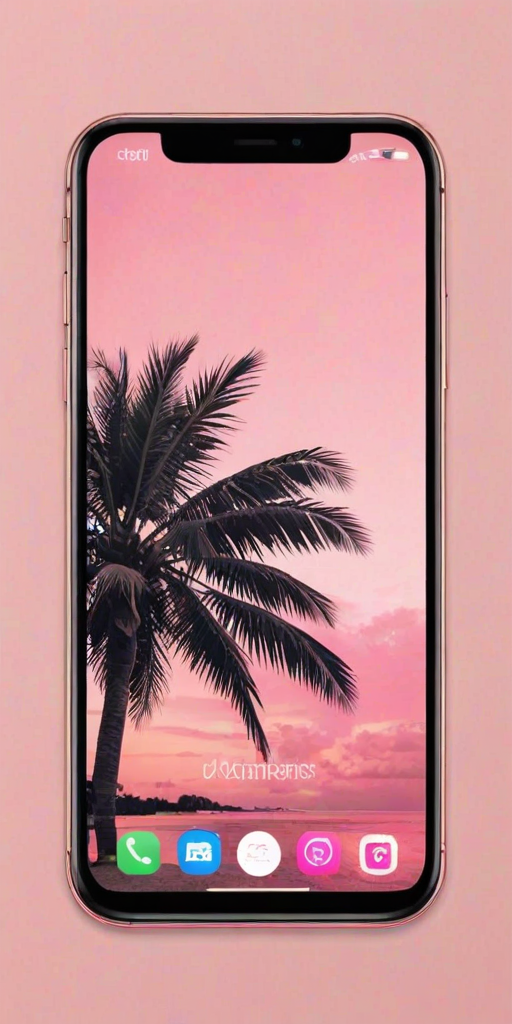 pink home screen